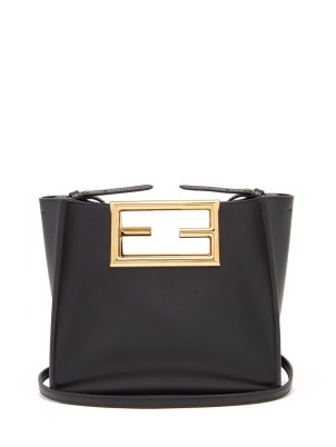 FENDI Fendi Way black-leather cross-body bag / chic crossbody bags / small designer handbags - flipped