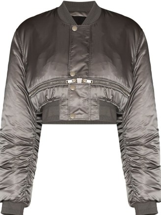 Givenchy metallic cropped bomber jacket | womens crop hem jackets - flipped