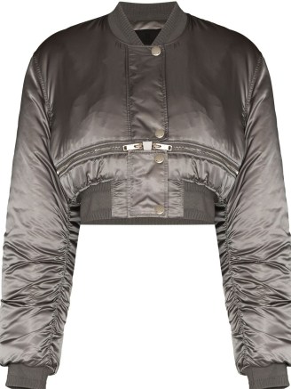 Givenchy metallic cropped bomber jacket | womens crop hem jackets