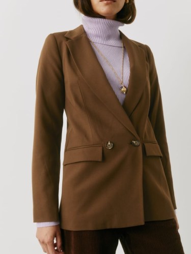 REFORMATION Lazer Blazer in Chocolate ~ womens brown blazers ~ women’s autumn jackets ~ sustainable fashion