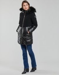 Les Petites Bombes CAINA Parka Coat in Black – faux fur hood winter coats – womens parkas