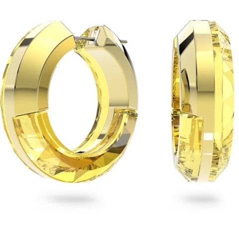 SWAROVSKI Lucent hoop earrings Yellow – chunky crystal hoops – coloured crystals – luxe style jewellery