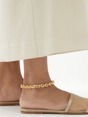 LAURA LOMBARDI Cable 14kt gold-plated cable-chain anklet – chunky chain anklets - flipped