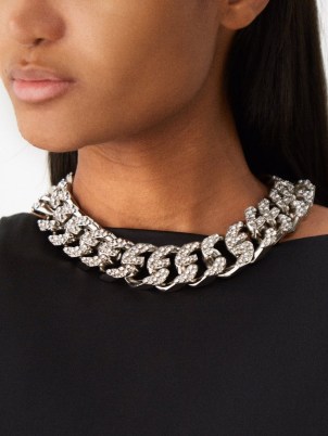 GIVENCHY G-link crystal-embellished necklace / glamorous statement necklaces / evening event occasion jewellery