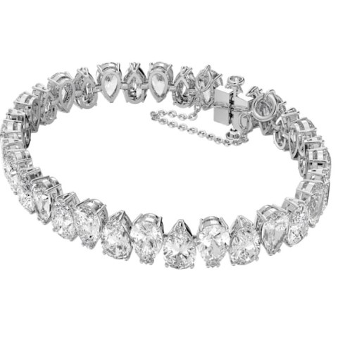 SWAROVSKI Millenia bracelet Pear cut Swarovski Zirconia, White, rhodium-plated – luxe style crystal bracelets – clear crystals