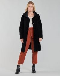 Oakwood ANGELIQUE Reversible Hooded Coat in Black ~ womens winter coats ~ spartoo fashion