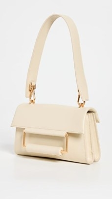 Oroton Edith Small Day Bag in French Vanilla ~ luxe leather shoulder bags - flipped