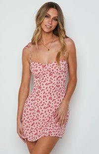 BEGINNING BOUTIQUE Penny Lane Dress Pink Floral ~ strappy mini dresses