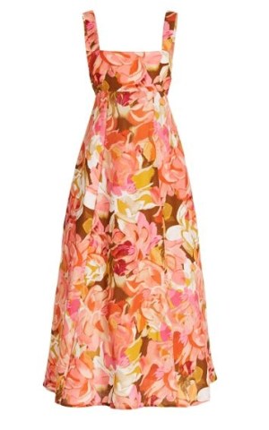 Acler Tate Linen-Blend Midi Dress in Floral