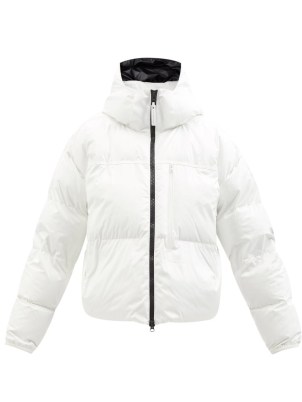 ADIDAS BY STELLA MCCARTNEY Hooded padded jacket in white ~ womens designer puffer jackets