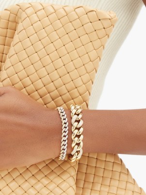 SHAY Diamond & 18kt gold jumbo-link chain bracelet ~ womens luxe chunky bracelets ~ women’s fine statement jewellery - flipped