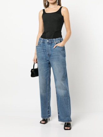 Alexander Wang elasticated-waist jeans | womens designer blue denim