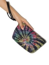 Alexander Wang Heiress crystal-embellished clutch bag / multicoloured crystals / glamorous evening bags / womens designer party accessories