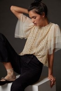 Let Me Be Sequined Embroidered Top – feminine sequinned tops
