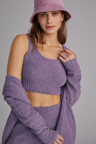 Daily Practice by Anthropologie Cosy Jogger Lounge Set in Lavender | cropped tank and jogging bottoms co ord | womens two piece tops and bottoms loungewear