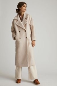 ANTHROPOLOGIE Boucle Cocoon Coat Ivory