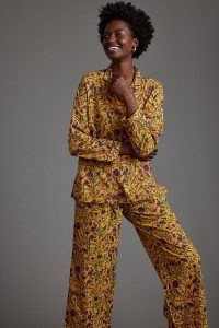 Dilli Grey Mor Chowk Pyjama Set in Gold / floral pyjamas / womens PJs / women’s sleepwear sets
