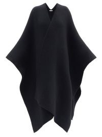 THE ROW Darfo black cashmere-blend cape ~ womens capes ~ women’s minimalist fashion