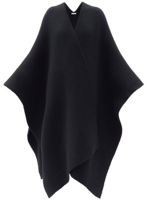 THE ROW Darfo black cashmere-blend cape ~ womens capes ~ women’s minimalist fashion - flipped