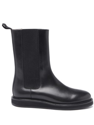 LEGRES 18 leather Chelsea boots in black | womens back tab pull on boot - flipped