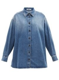 THE ROW Frannie oversized denim shirt | womens casual blue shirts