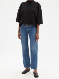 THE ROW Montero mid-rise straight-leg jeans | womens designer blue denim fashion
