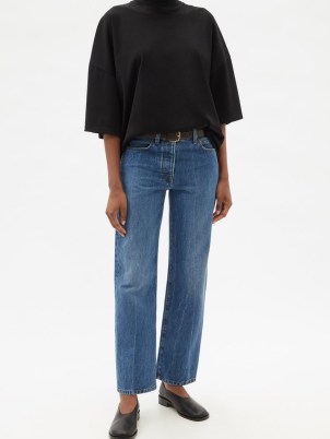 THE ROW Montero mid-rise straight-leg jeans | womens designer blue denim fashion - flipped