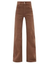 CHLOÉ Brown high-rise wide-leg jeans ~ womens 70s vintage style denim fashion ~ women’s casual designer retro clothing
