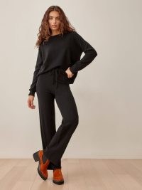 REFORMATION Cashmere Sweatsuit / knitted loungewear sets / womens top and bottom fashion set / tops and bottoms / womens lounge clothing