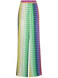 Christopher John Rogers Gradient dot-print wide-leg trousers /womens multicoloured spot trousers