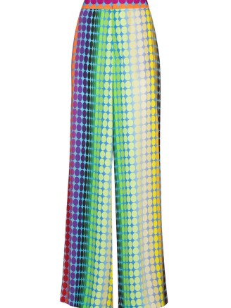 Christopher John Rogers Gradient dot-print wide-leg trousers /womens multicoloured spot trousers - flipped