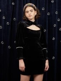 sister jane Eclipse Velvet Mini Dress Black – LBD