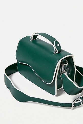 HVISK Crane Soft Cross-Body Bag in Green ~ top handle crossbody bags - flipped