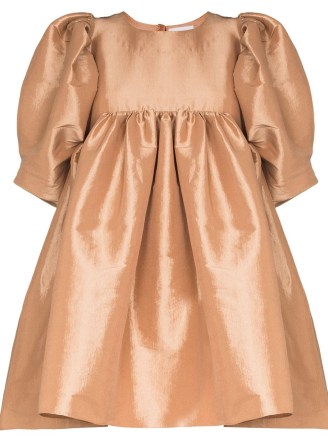 Kika Vargas Mathilde puff-sleeve minidress | voluminous romance inspired mini dress | romantic style empire line short length dresses