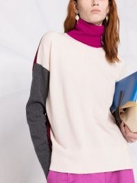 Marni colour-block roll-neck jumper | womens colourblock high neck jumpers