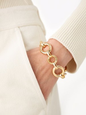 LAURA LOMBARDI Calle 14kt gold-plated chain bracelet – womens chic chunky bracelets – women’s jewellery handmade in Brooklyn, New York