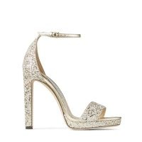 Kate Beckinsale silver high heels worn to the Fashion Awards at the Royal Albert Hall in London, JIMMY CHOO MISTY 120 Metallic Glitter Fabric Platform Sandals, 29 November 2021 | celebrity red carpet fashion | event footwear