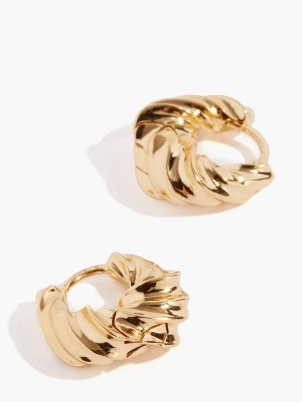 OTIUMBERG Twisted mini 14kt gold-vermeil hoop earrings – small twist style hoops