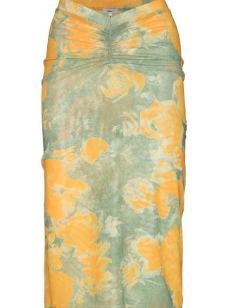 Miaou Preston floral-print midi skirt / gathered waist skirts - flipped