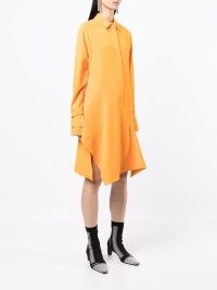 Off-White orange panelled shirt dress