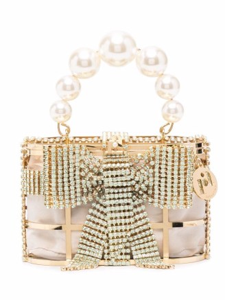 Rosantica Holli bow mini bag ~ small luxe embellished evening bags ~ glamorous handbags ~ party glamour