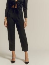REFORMATION Slauson Pant in Black ~ womens chic tapered evening trousers ~ sophisticated party fashion