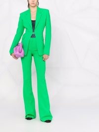 The Attico tailored flared trousers in emerald green