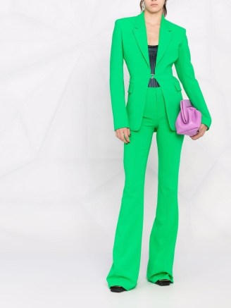 The Attico tailored flared trousers in emerald green - flipped