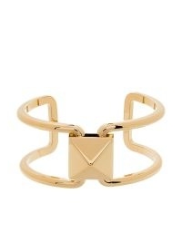 Valentino Garavani Valentino Gold Rockstud Cuff Bracelet – womens gold-tone cuffs – women’s designer bracelets