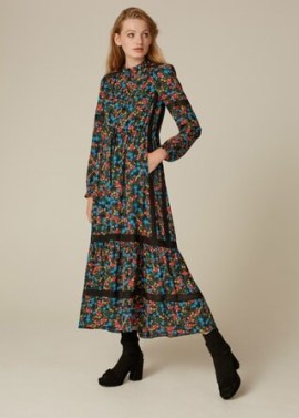 Vibrant Flower Field Maxi Dress / floral vintage style dresses / Me and Em fashion