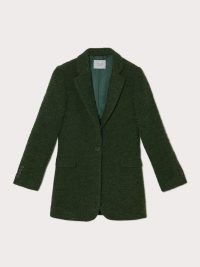 JIGSAW Wool-blend Boucle Ember Coat in Green ~ womens jacket style textured coats