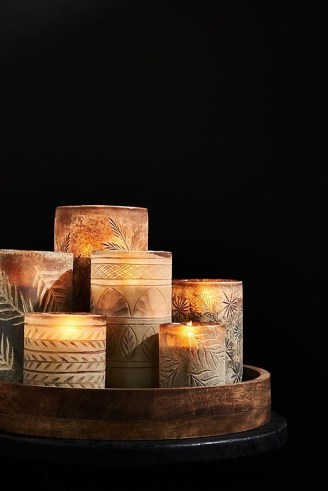 ANTHROPOLOGIE Clovis Candle Centrepiece Set ~ scented candles for the home - flipped