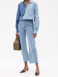 E.L.V. DENIM The Match Flare jeans | panelled crop hem jeans | women’s casual denim fashion