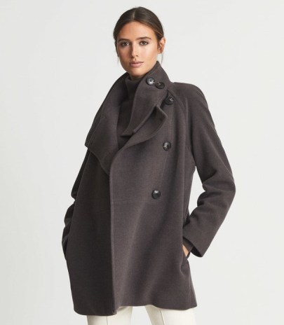 BODIE WOOL BLEND COAT DARK AUBERGINE ~ womens chic winter coats ~ women’s luxe look outerwear